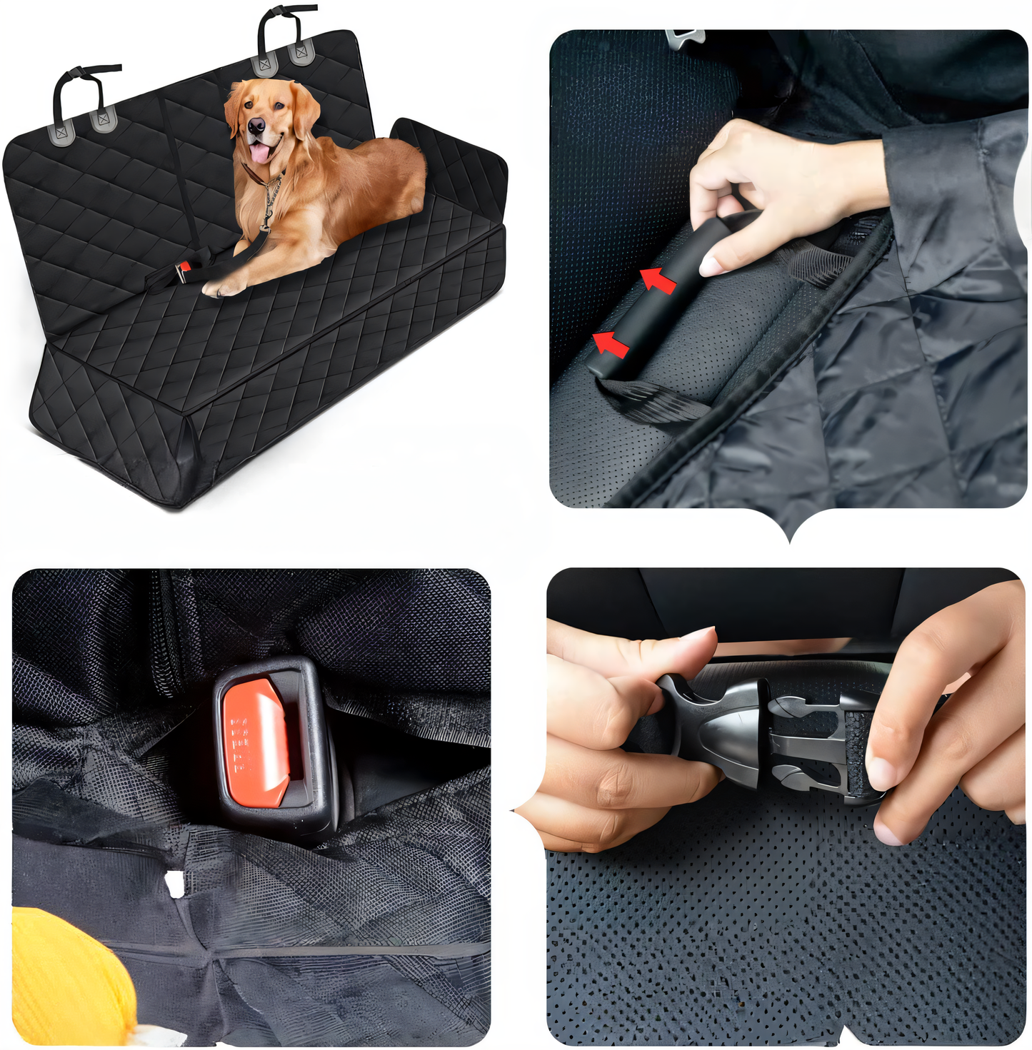 Funda Impermeable para Perros – Protección Total del Asiento Trasero